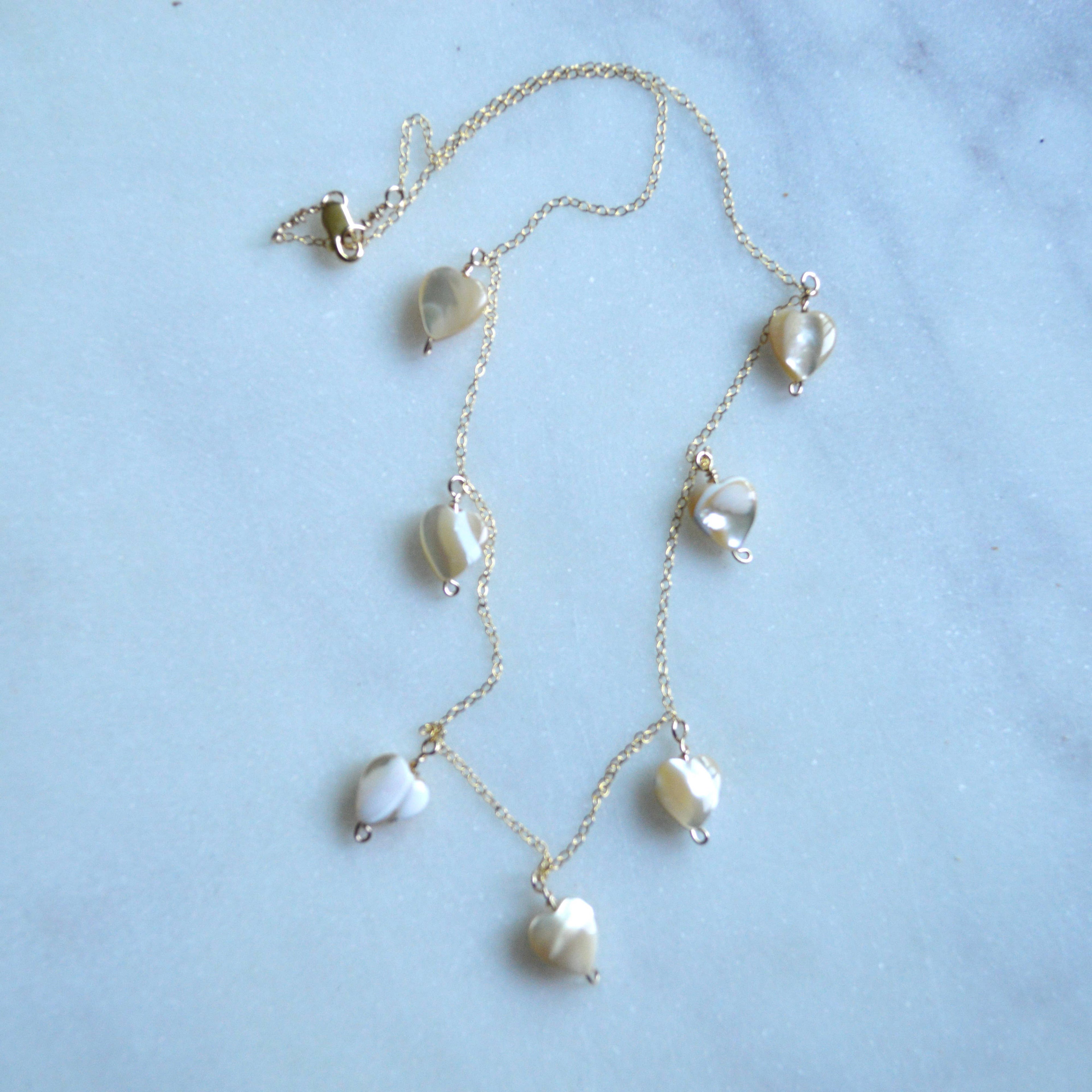 Mother of Pearl Heart Necklace