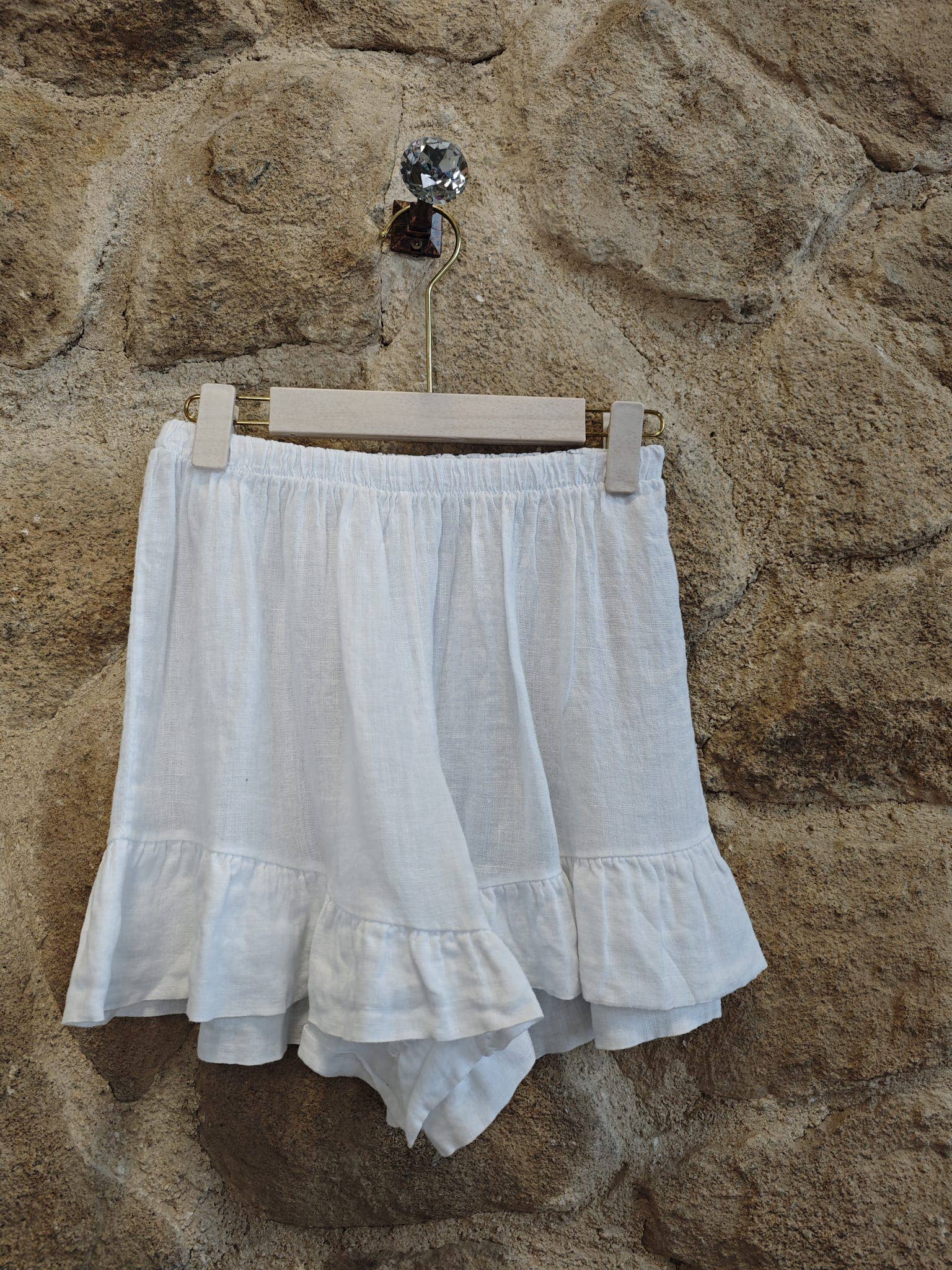Ref-6575 SHORT LINEN PANTS 100%