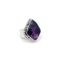 Handcrafted Semiprecious Stone Ring - Amethyst