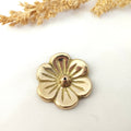 Solid Brass Incense Holder Mini Flower - 4 cm