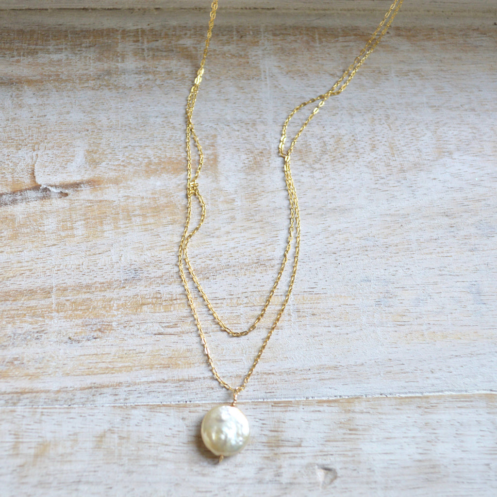 Double Strand Pearl Necklace