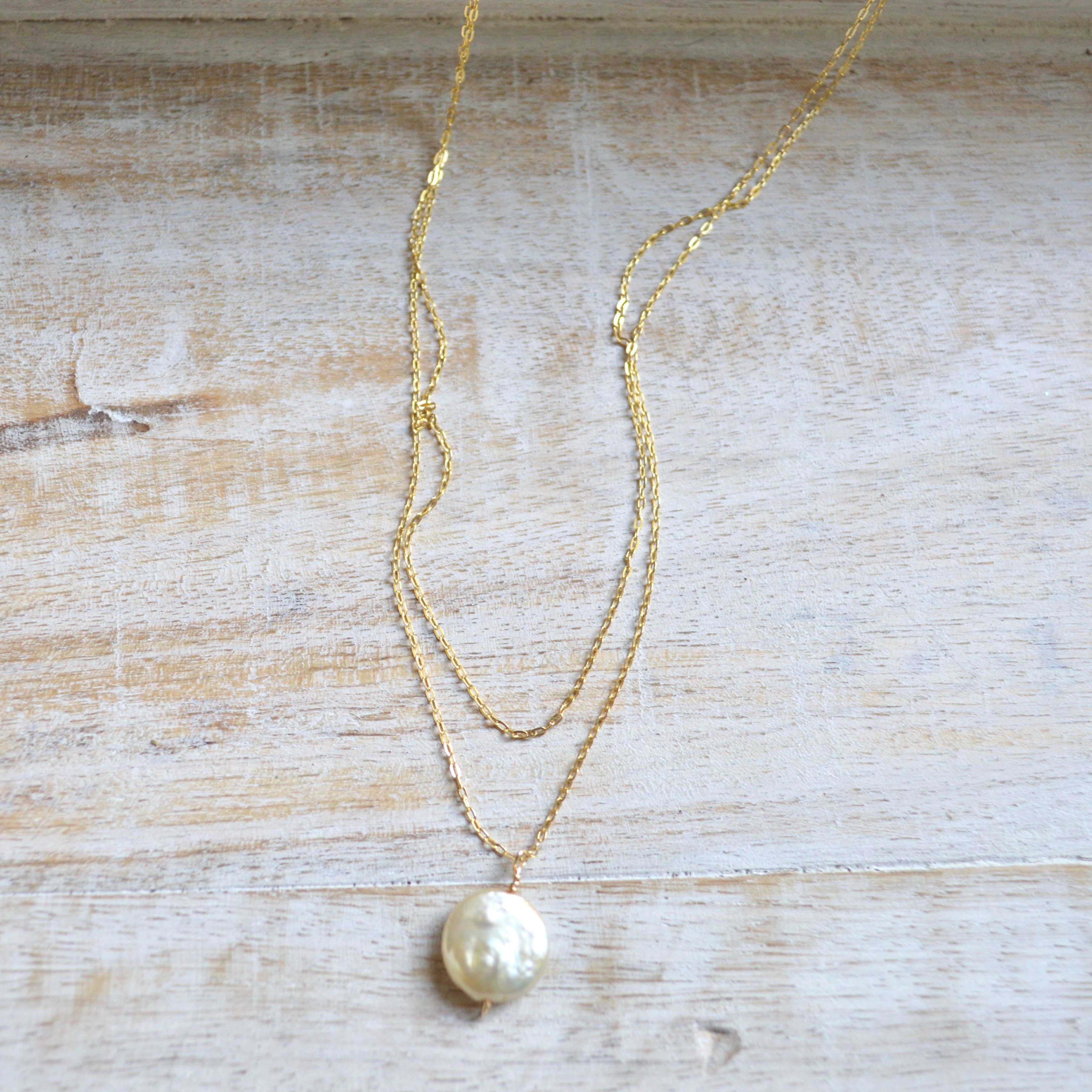 Double Strand Pearl Necklace