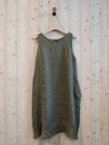 Ref-72322 FRINGED DRESS 100% LINEN