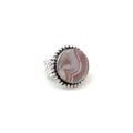 Handcrafted Semiprecious Stone Ring - Crazy Lace Agate