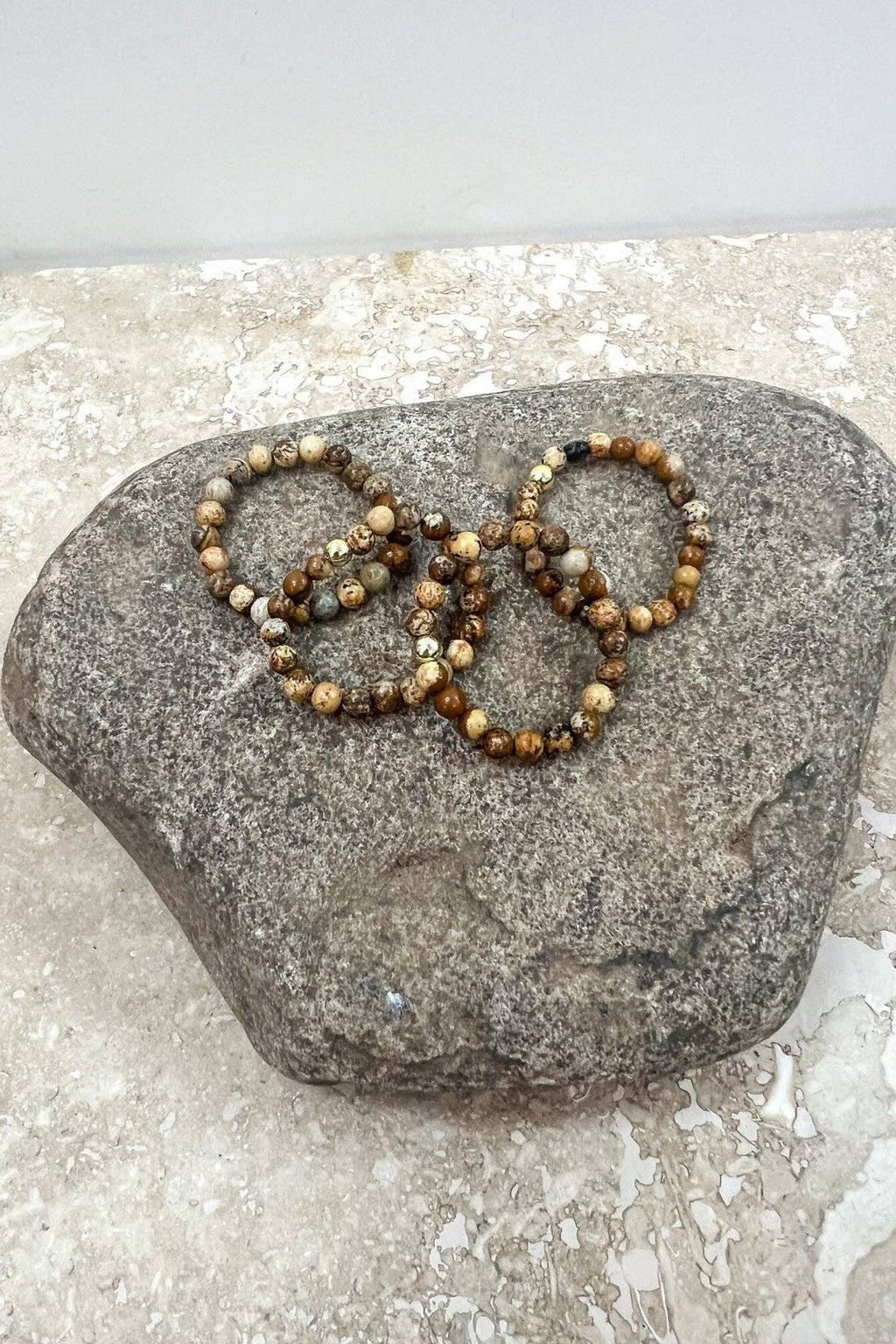 Stretchy Beaded Stack Rings