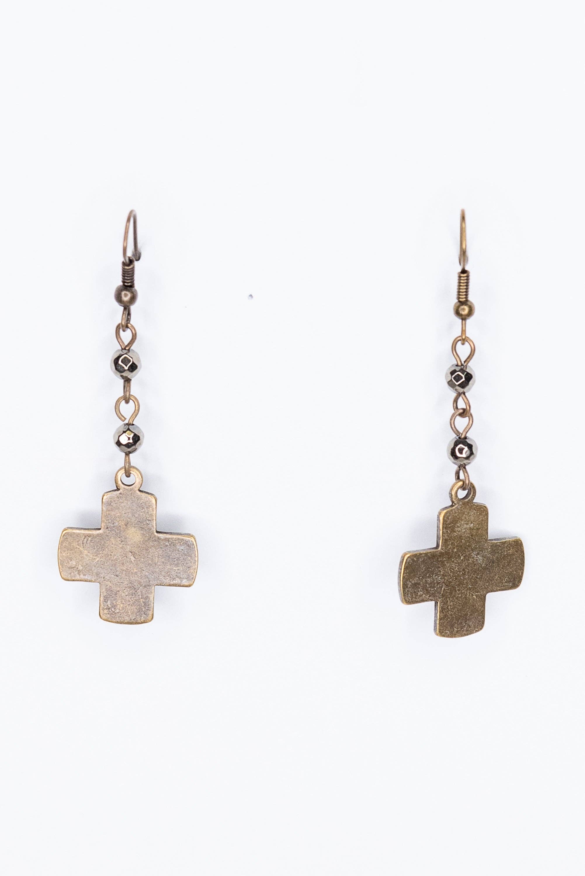 Joan Earrings in Bronze