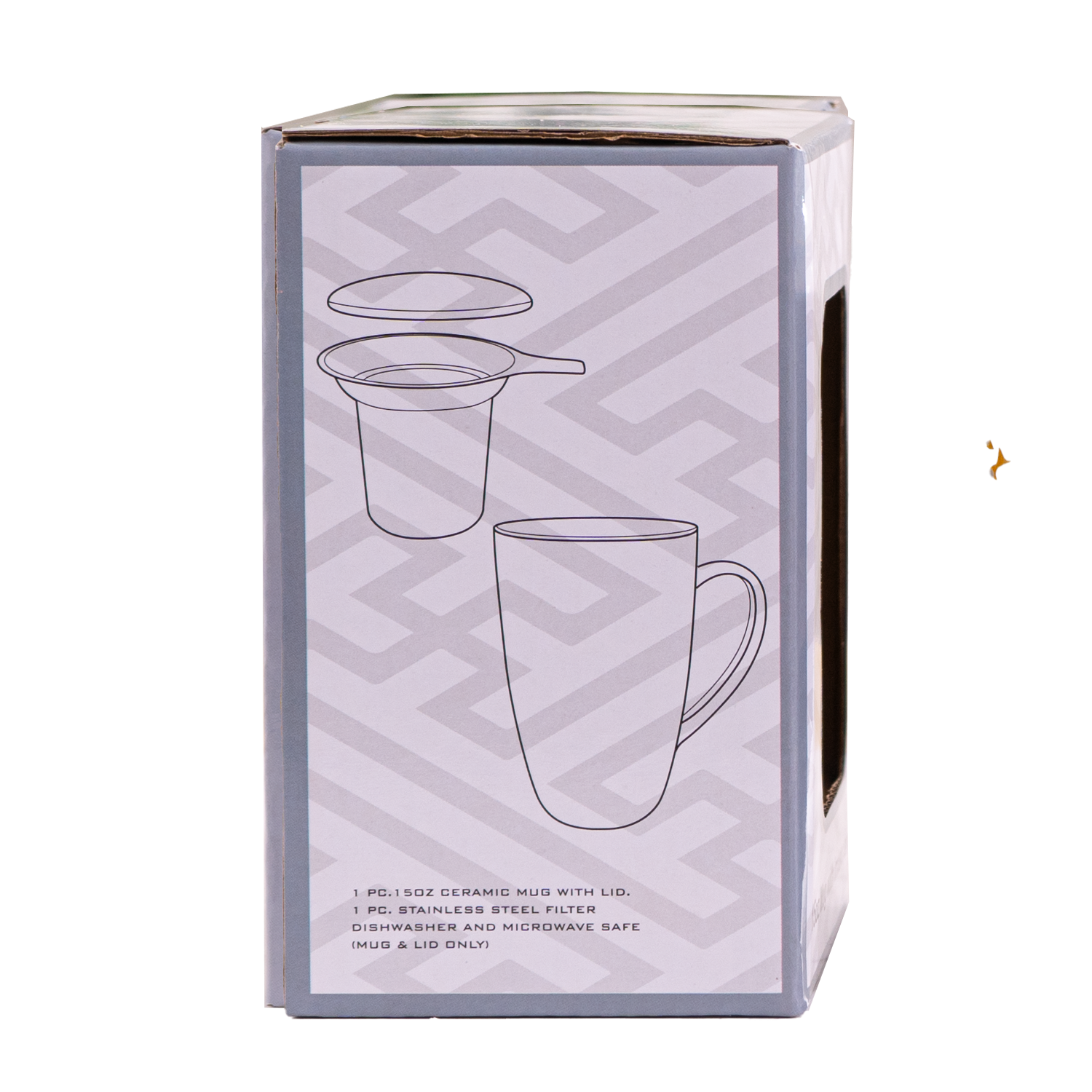 Moon Rabbit Design 15oz Tea Mugs with Lid and Infuser