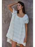 ELODY PLEATED LACE MINI