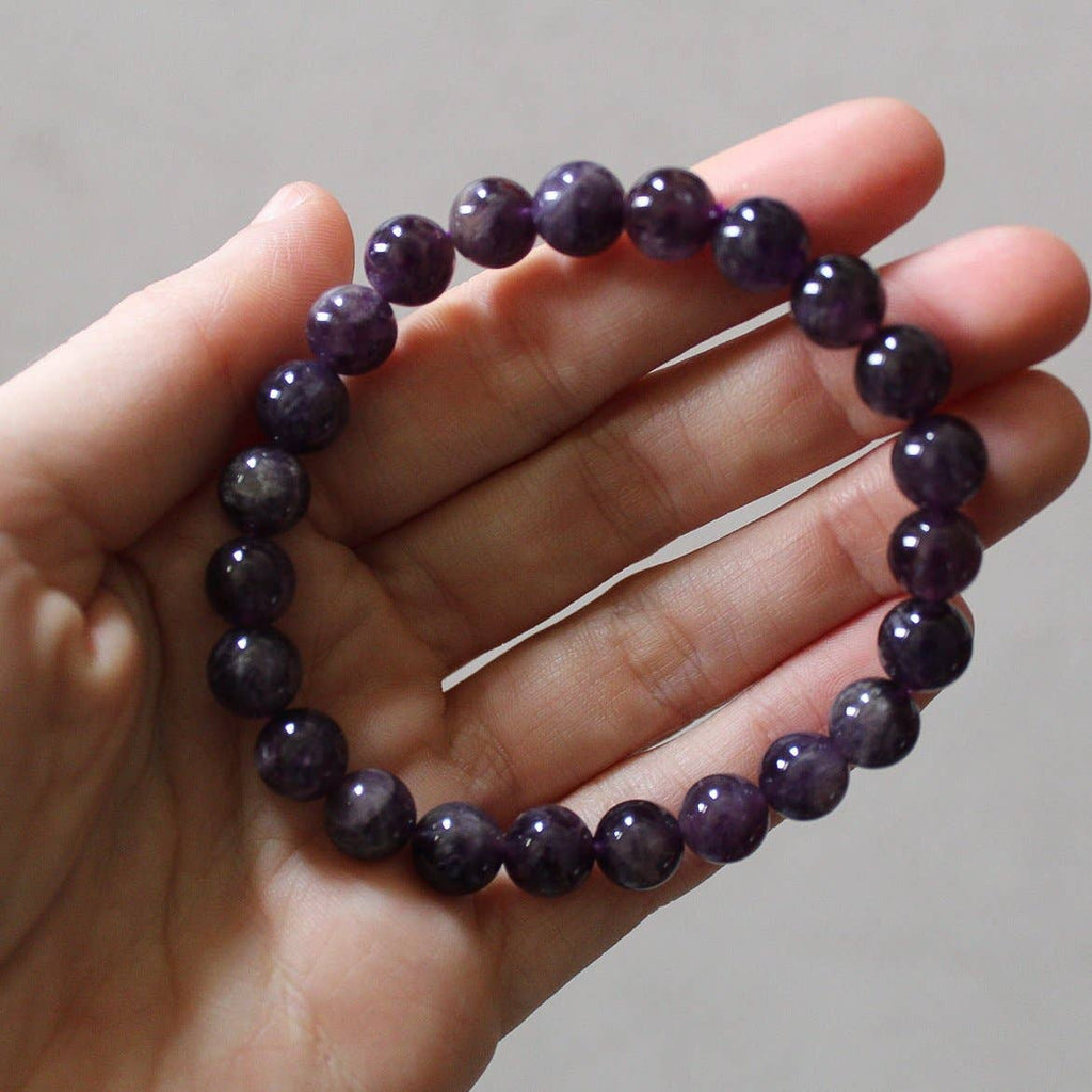 Amethyst Bracelet 4mm/6mm/8mm - Crystals & Stones