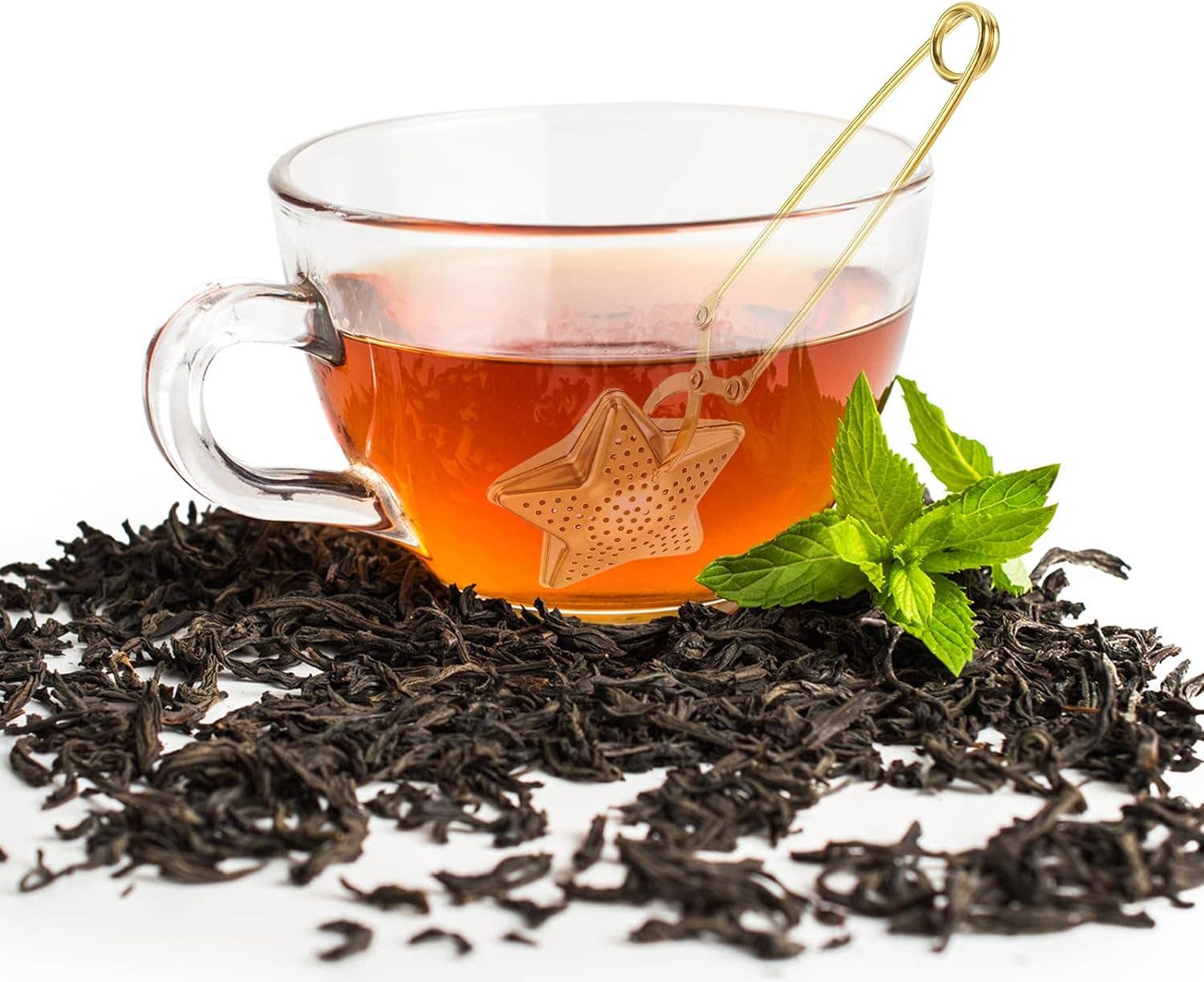 Gold Star Snap Tea Infuser with Handle, Loose Leaf Steeper
