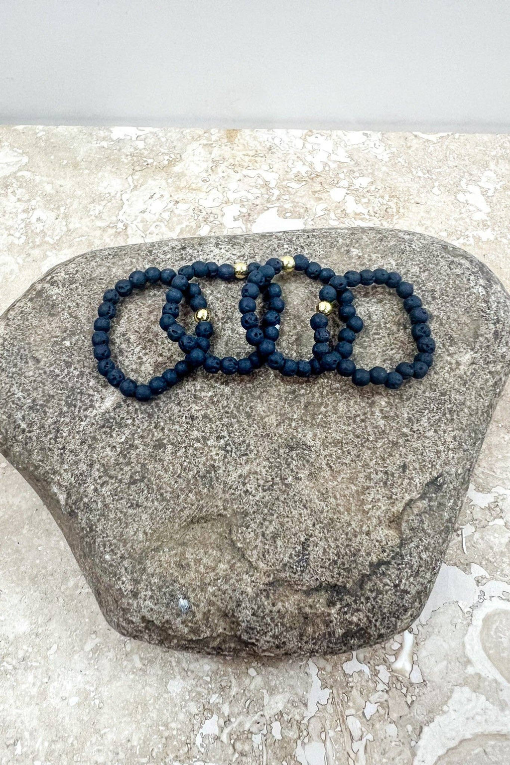 Stretchy Beaded Stack Rings