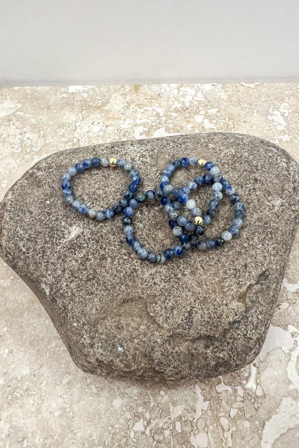 Stretchy Beaded Stack Rings