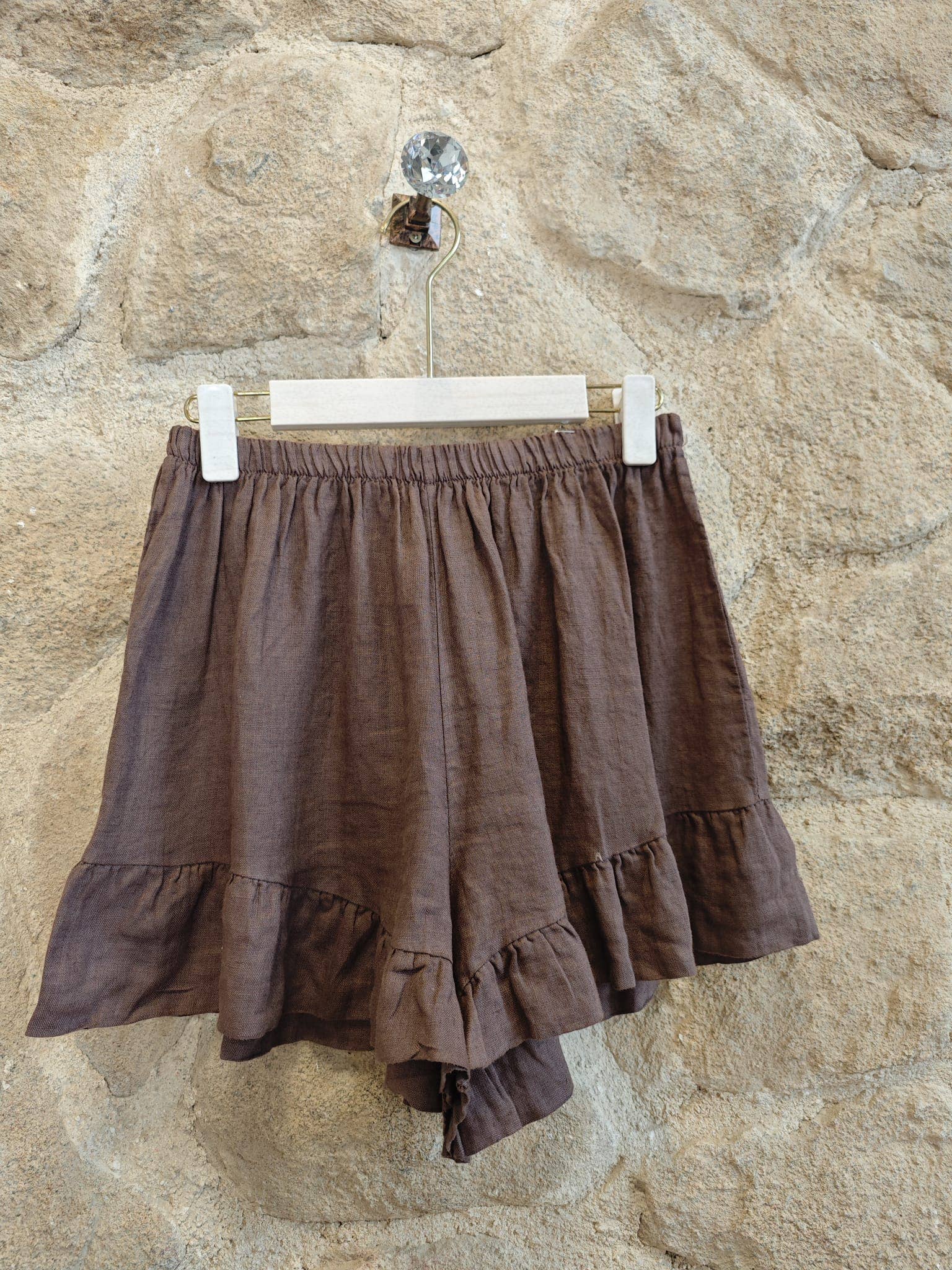 Ref-6575 SHORT LINEN PANTS 100%