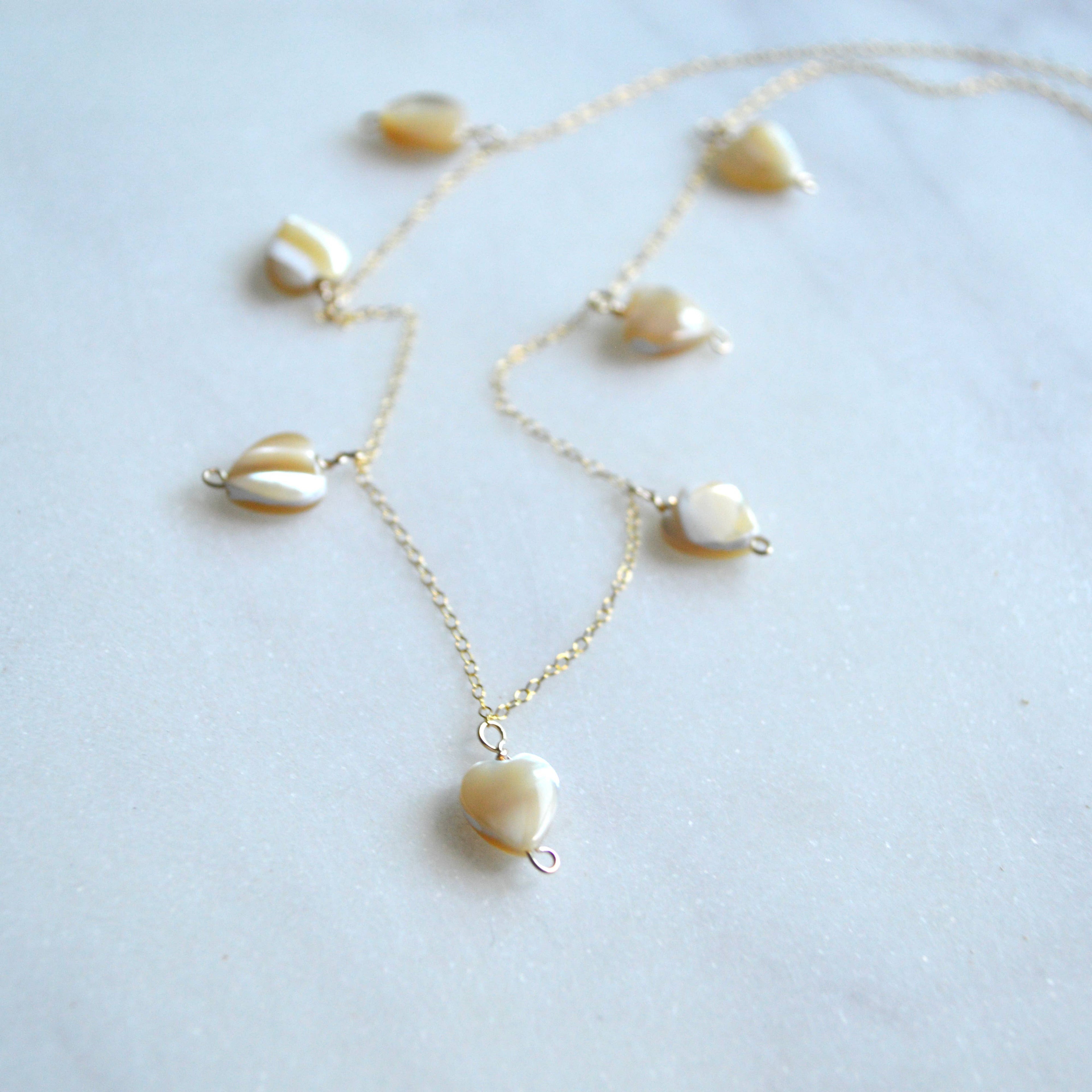 Mother of Pearl Heart Necklace