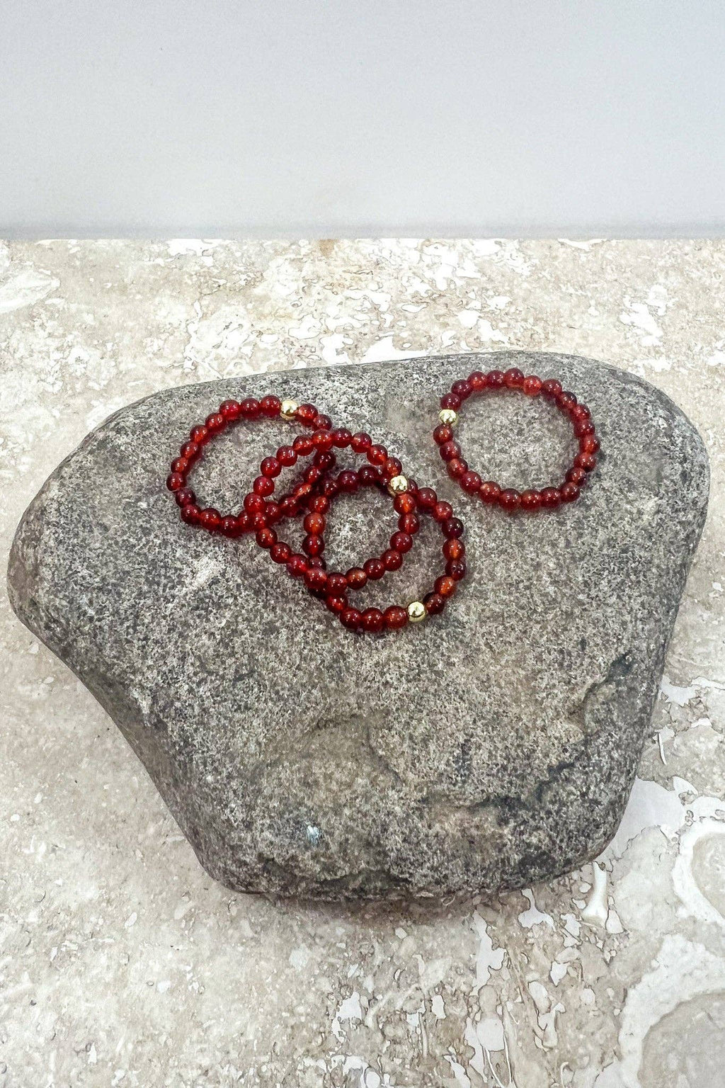 Stretchy Beaded Stack Rings