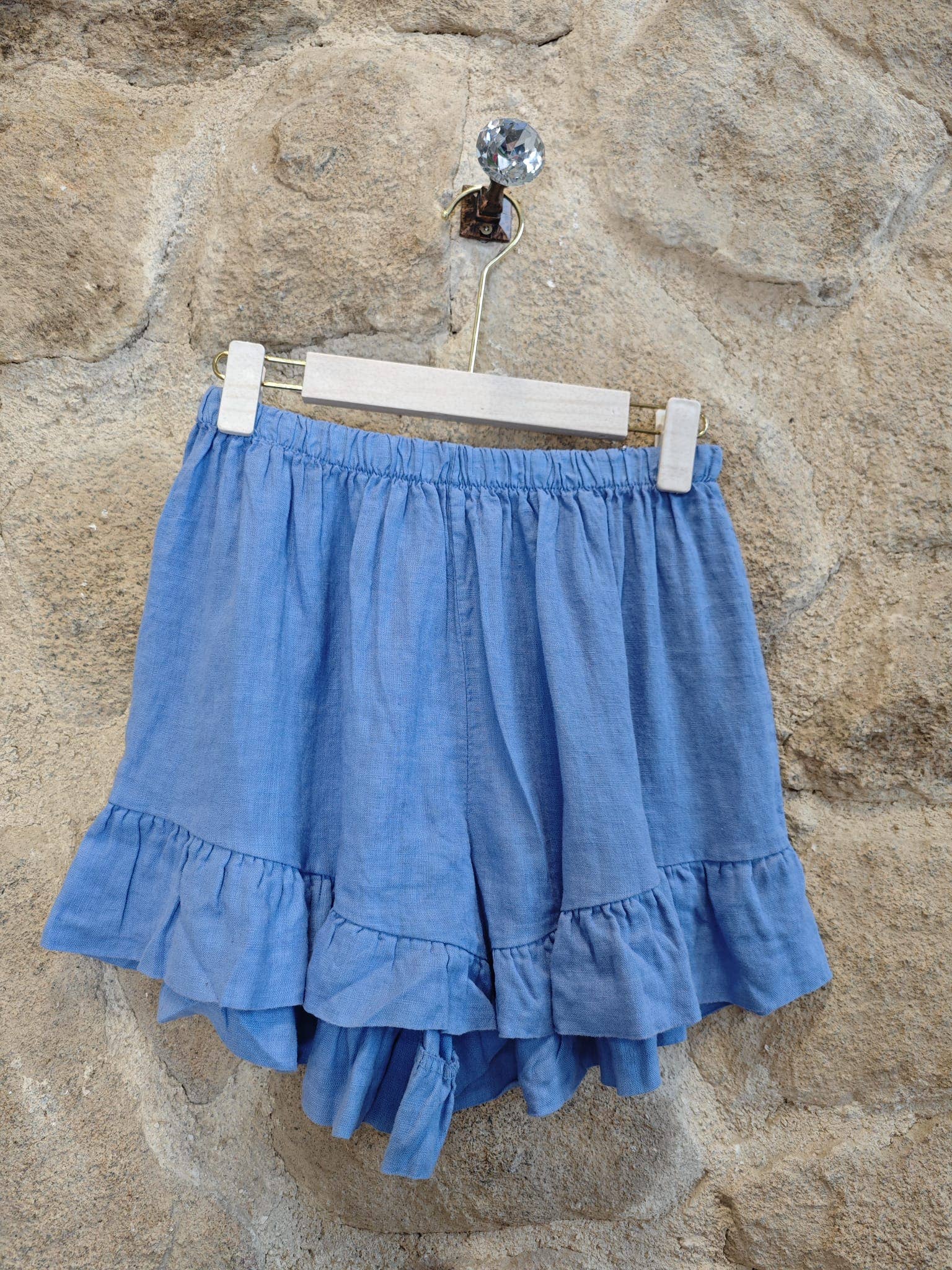 Ref-6575 SHORT LINEN PANTS 100%