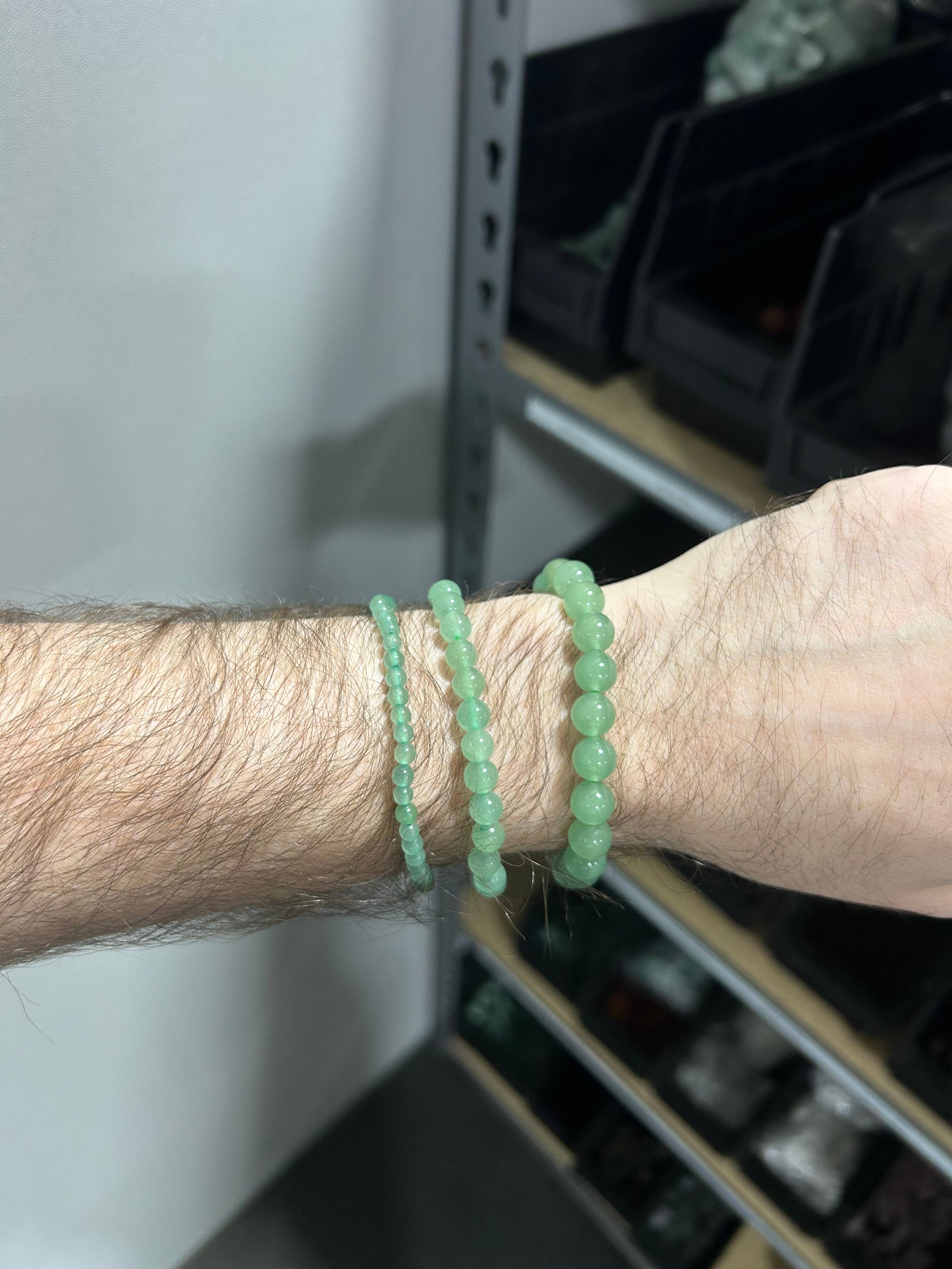 Green Aventurine Bracelet 4mm/6mm/8mm - Crystals & Stones
