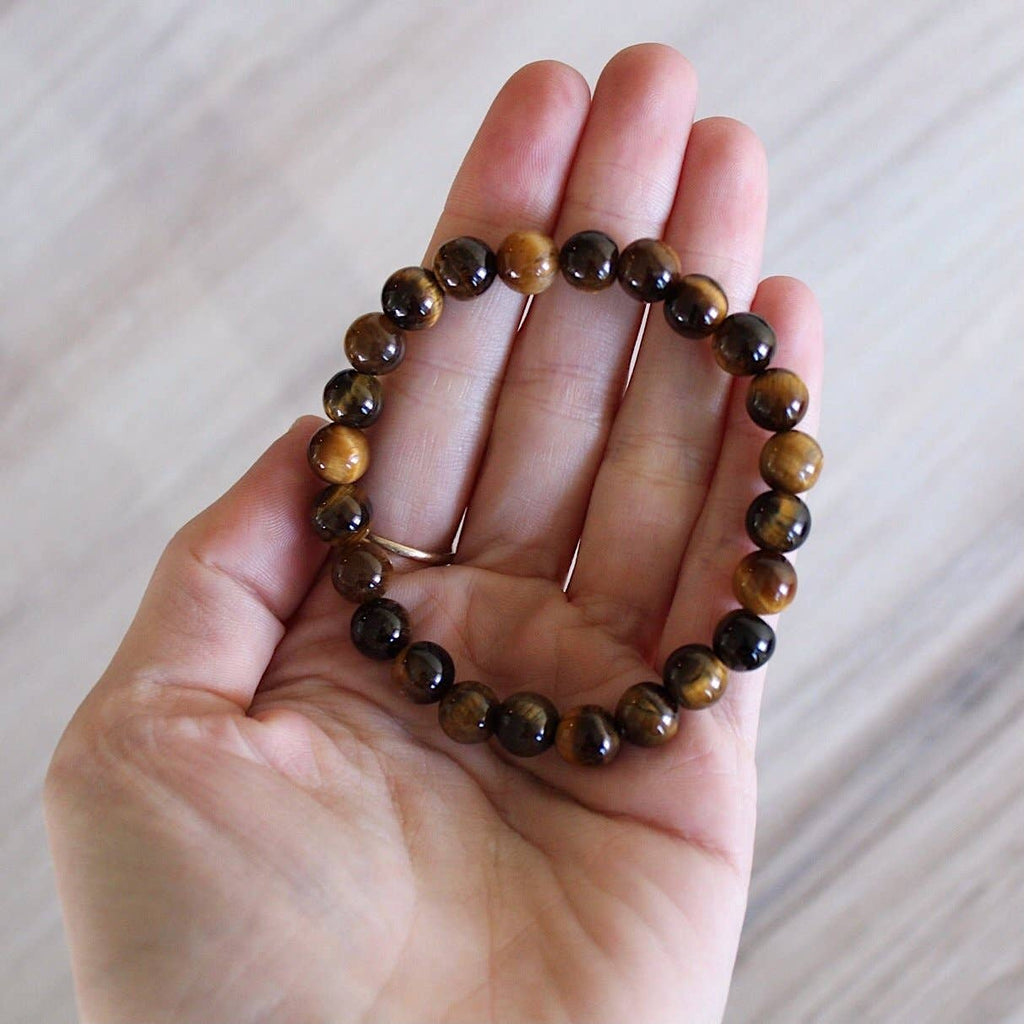 Tiger's Eye Bracelet 4mm/6mm/8mm - Crystals & Stones