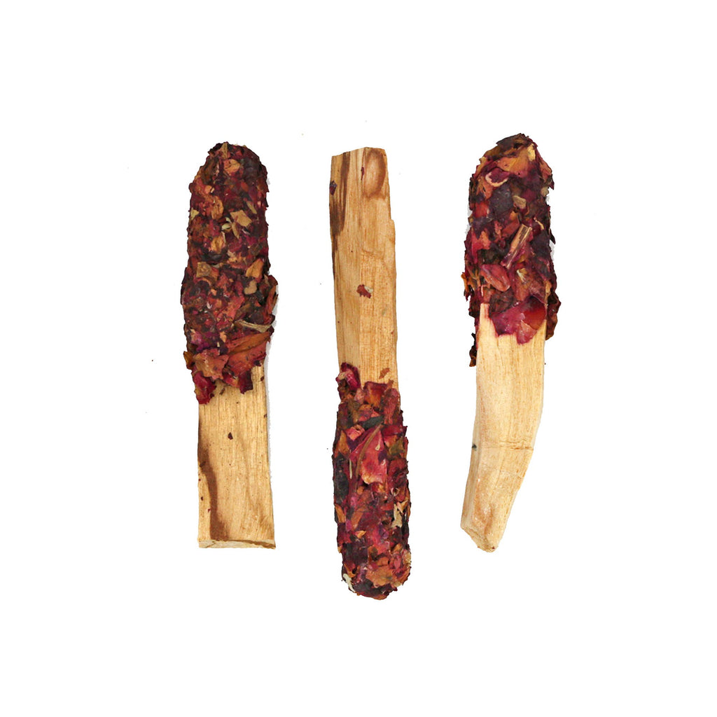 Palo Santo Pops - Dipped Red Rose Petal (3-4 in.)