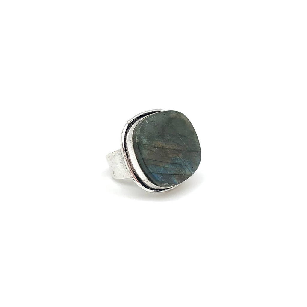 Handcrafted Semiprecious Stone Ring - Labradorite