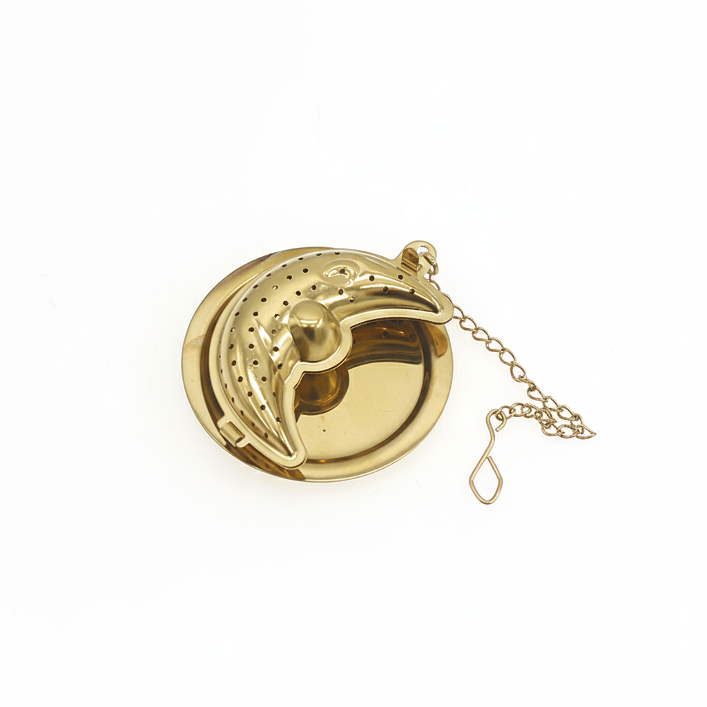Gold Crescent Moon Stainless Steel Tea Infuser