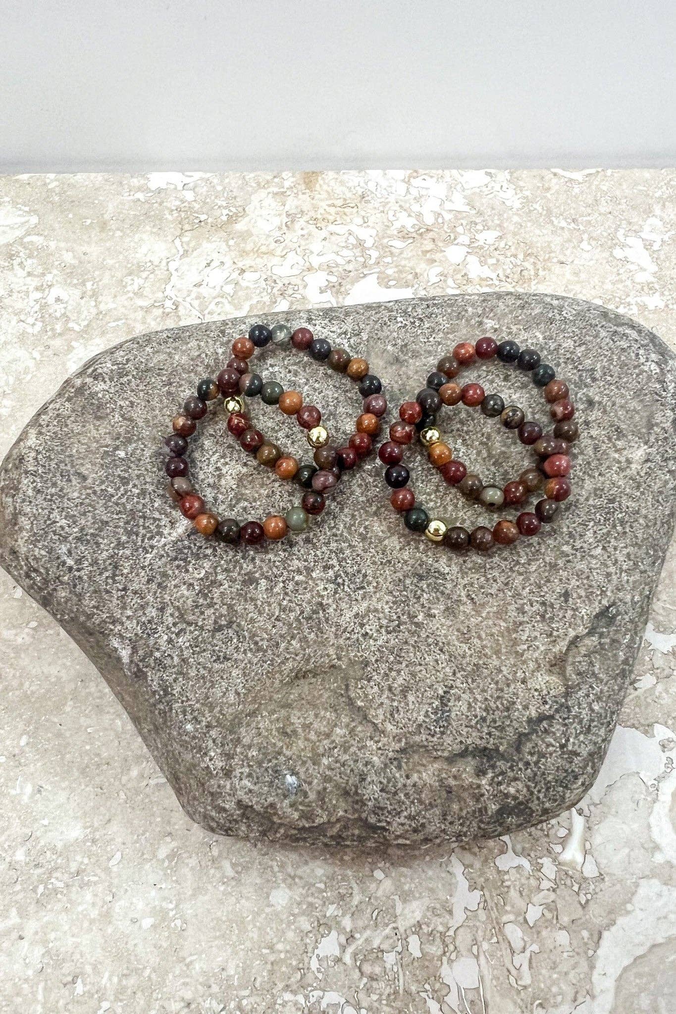 Stretchy Beaded Stack Rings